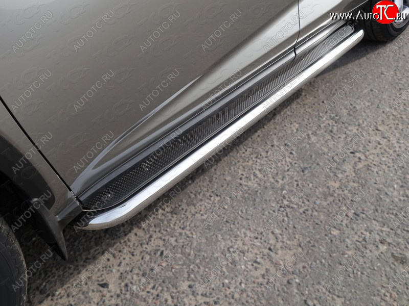 41 749 р. Пороги с площадкой 60,3 кроме мм кроме F-Sport ТСС Тюнинг Lexus NX200T Z10 (2014-2017) (нержавейка)  с доставкой в г. Майкоп