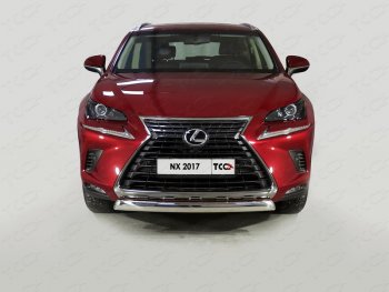 Защита переднего бампера нижняя овальная 75х42 мм ТСС Тюнинг Lexus NX200  Z10 (2017-2021) рестайлинг