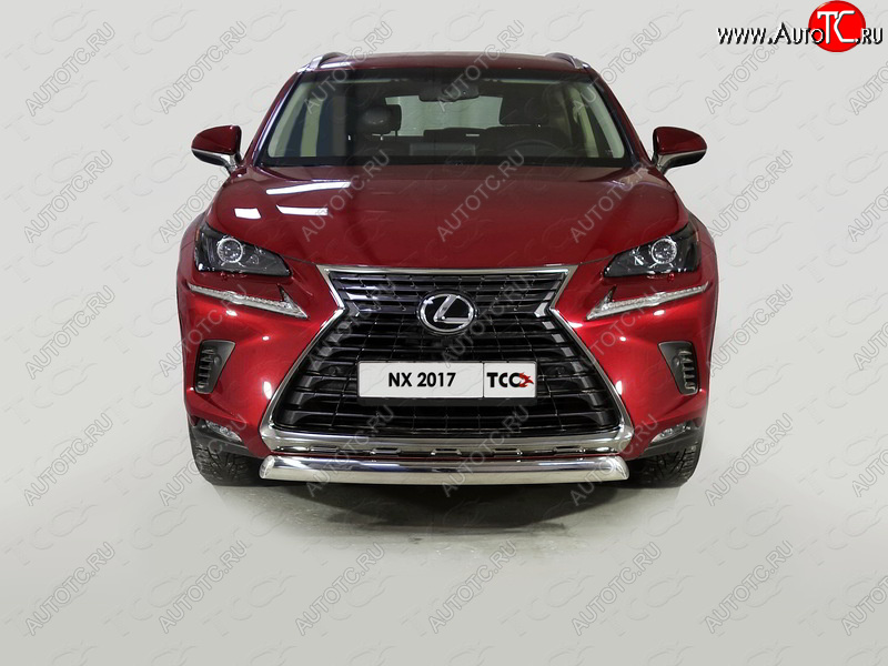 18 999 р. Защита переднего бампера нижняя овальная 75х42 мм ТСС Тюнинг  Lexus NX200  Z10 (2017-2021) рестайлинг (нержавейка)  с доставкой в г. Майкоп