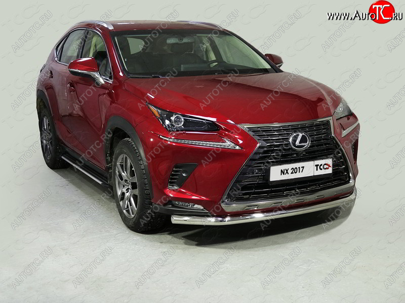 20 599 р. Защита переднего бампера нижняя d60,3 мм ТСС Тюнинг  Lexus NX200  Z10 (2017-2021) рестайлинг (нержавейка)  с доставкой в г. Майкоп