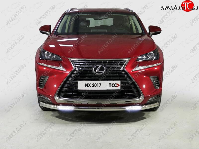 39 749 р. Защита переднего бампера нижняя с ДХО 60,3 мм ТСС Тюнинг  Lexus NX200  Z10 (2017-2021) рестайлинг (нержавейка)  с доставкой в г. Майкоп