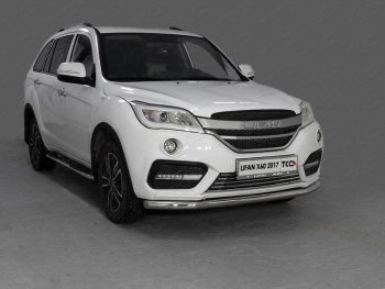 Защита переднего бампера нижняя d60,3 мм ТСС Тюнинг Lifan X60 (2016-2025) 2-ой рестайлинг (нержавейка)