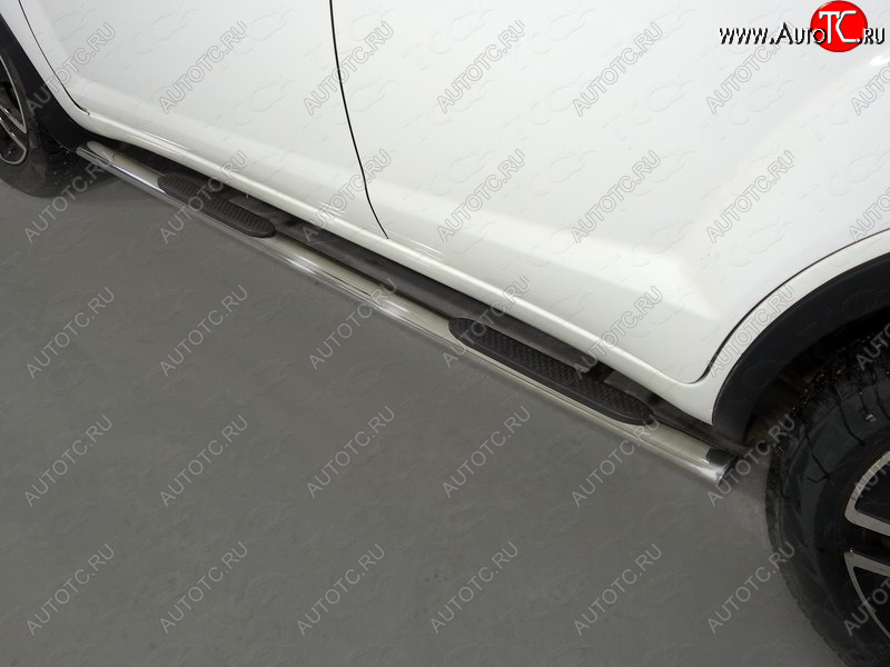 29 749 р. Пороги овальные с накладкой 75х42 мм ТСС Тюнинг Lifan X60 2-ой рестайлинг (2016-2025) (серые)  с доставкой в г. Майкоп
