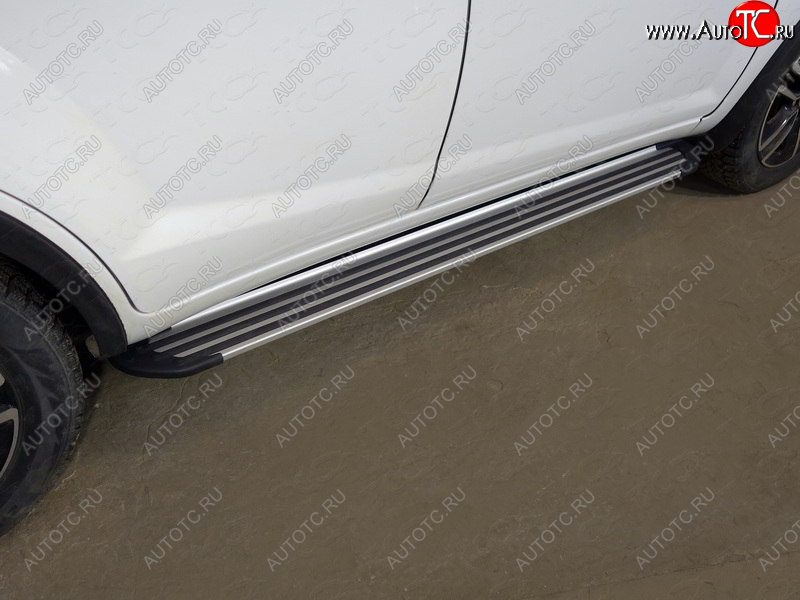 20 599 р. Пороги алюминиевые Slim Line ТСС Тюнинг  Lifan X60 (2016-2025) 2-ой рестайлинг (Silver)  с доставкой в г. Майкоп