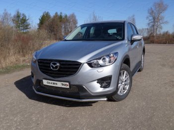 Защита переднего бампера нижняя d42,4 мм ТСС Тюнинг Mazda CX-5  KE (2015-2017) рестайлинг (нержавейка)