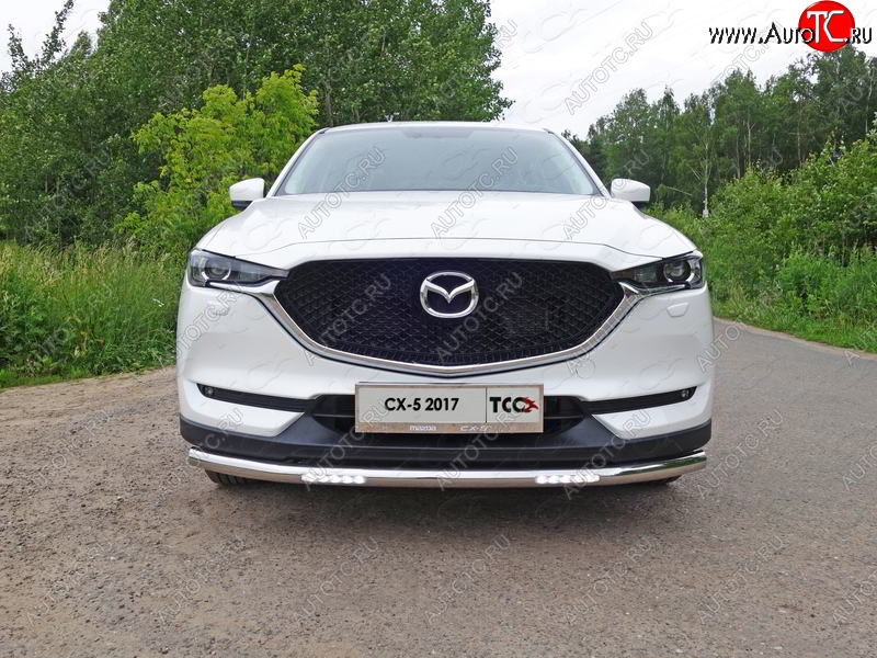 36 299 р. Защита переднего бампера нижняя с ДХО 60,3 мм ТСС Тюнинг Mazda CX-5 KF (2016-2025) (нержавейка)  с доставкой в г. Майкоп