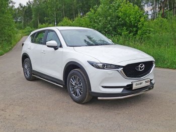Защита переднего бампера нижняя d42,4 мм ТСС Тюнинг Mazda CX-5  KF (2016-2025) (нержавейка)