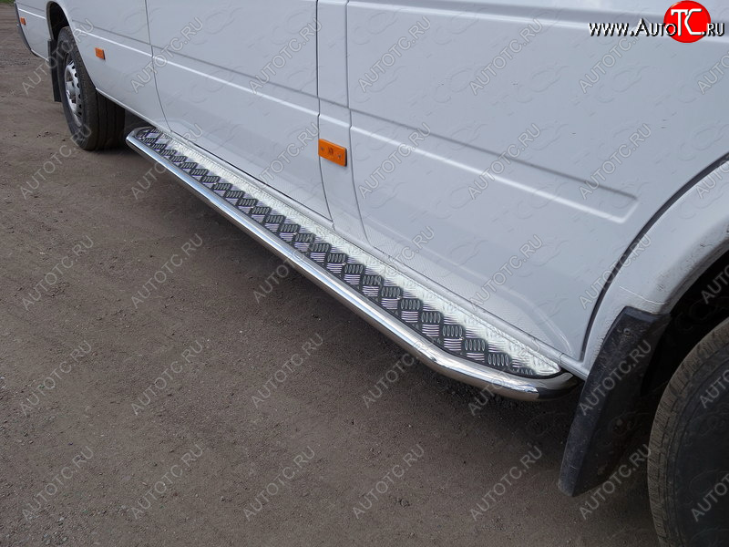 27 849 р. Порог с площадкой, ТСС Тюнинг  Mercedes-Benz Sprinter  W906 (2014-2018) рестайлинг (с площадкой 42,4 мм)  с доставкой в г. Майкоп