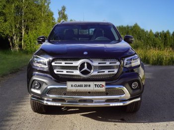 Защита переднего бампера нижняя с ДХО 60,3 мм ТСС Тюнинг Mercedes-Benz X class  W470 (2017-2020) (нержавейка)