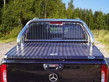 Защита кузова и заднего стекла (для крышки) d 76,1 мм ТСС Тюнинг Mercedes-Benz X class  W470 (2017-2020) (нержавейка)