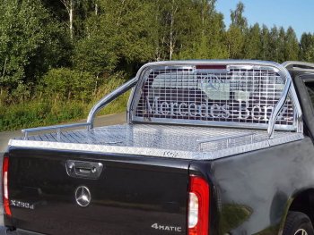 Защита кузова и заднего стекла (для крышки) d75*42 мм ТСС Тюнинг Mercedes-Benz X class  W470 (2017-2020) (нержавейка)