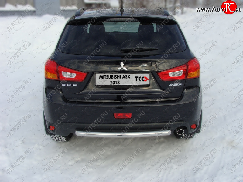 13 249 р. Защита задняя (центральная нержавейка 60,3 мм) ТСС Тюнинг  Mitsubishi ASX (2013-2016) 1-ый рестайлинг  с доставкой в г. Майкоп