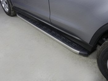Пороги алюминиевые с пластиковой накладкой, ТСС Тюнинг Mitsubishi ASX (2017-2020) 2-ой рестайлинг