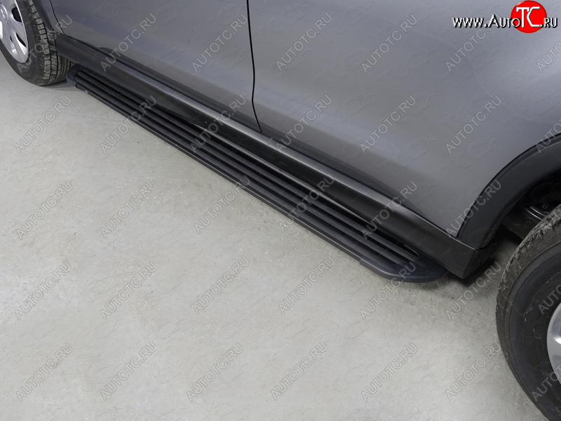 21 999 р. Пороги алюминиевые Slim Line ТСС Тюнинг  Mitsubishi ASX (2017-2020) 2-ой рестайлинг (Black)  с доставкой в г. Майкоп