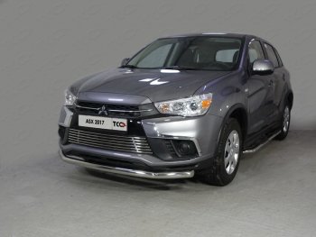 Защита переднего бампера нижняя d60,3 мм ТСС Тюнинг Mitsubishi ASX (2017-2020) 2-ой рестайлинг (нержавейка)