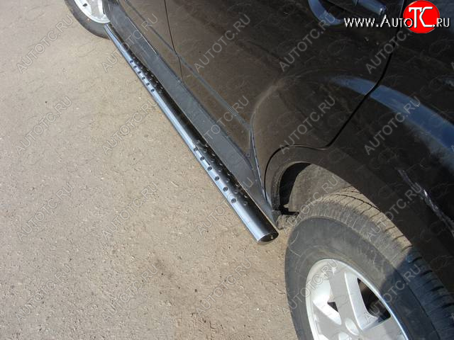 33 999 р. Пороги овальные с проступью 75х42 мм ТСС Тюнинг Mitsubishi Outlander GF дорестайлинг (2012-2014) (серые)  с доставкой в г. Майкоп
