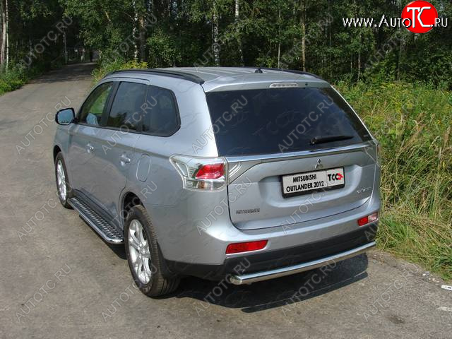 15 999 р. Защита задняя (центральная нержавейка 60,3 мм) ТСС Тюнинг  Mitsubishi Outlander  GF (2012-2014) дорестайлинг  с доставкой в г. Майкоп
