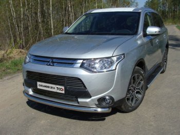 Защита переднего бампера нижняя d60,3 мм ТСС Тюнинг Mitsubishi Outlander  GF (2014-2016) 1-ый рестайлинг (нержавейка)