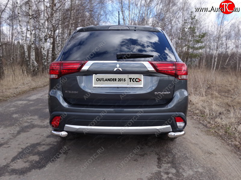 21 999 р. Защита заднего бампера (уголки, d60,3 мм) TCC Mitsubishi Outlander GF 2-ой рестайлинг (2015-2018)  с доставкой в г. Майкоп