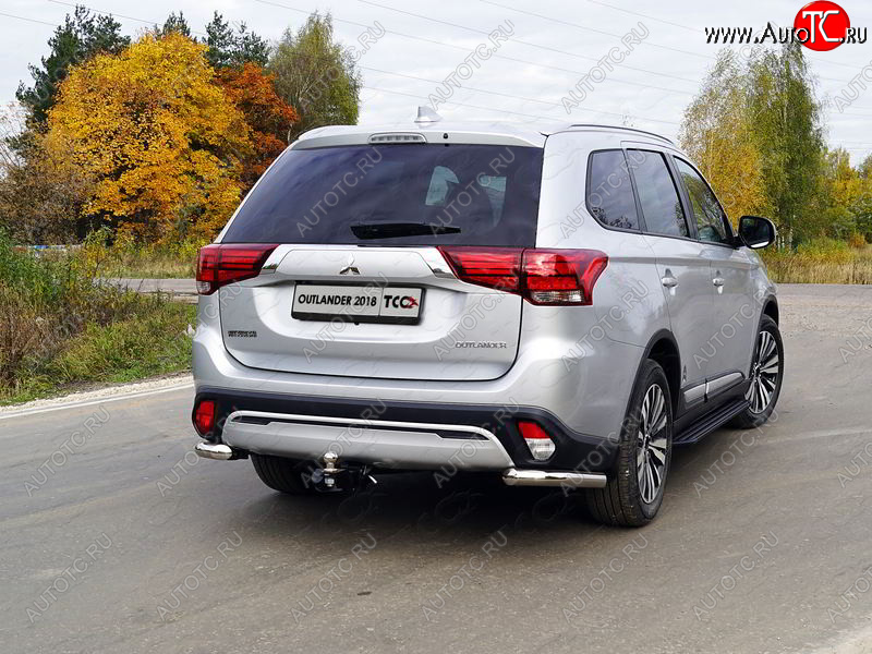 21 999 р. Защита заднего бампера (уголки, d60,3 мм) TCC Mitsubishi Outlander GF 3-ий рестайлинг (2018-2022)  с доставкой в г. Майкоп
