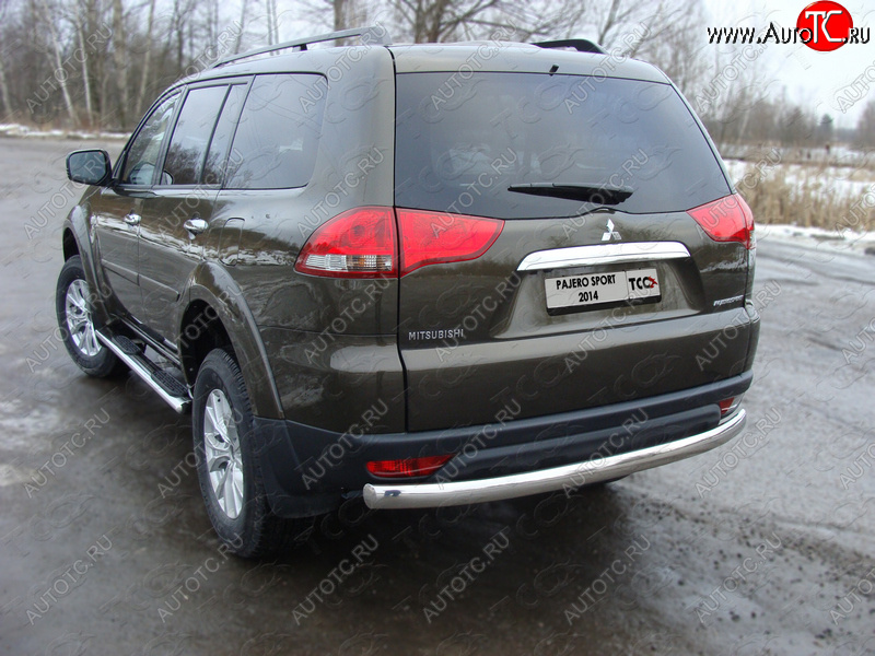 21 999 р. Защита задняя (центральная овальная 75х42 мм) ТСС Тюнинг  Mitsubishi Pajero Sport  PB (2013-2017) рестайлинг  с доставкой в г. Майкоп
