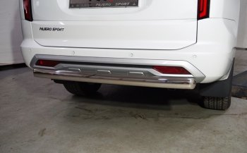 22 999 р. Защита заднего бампера (овальная, d75х42 мм) TCC Mitsubishi Pajero Sport QF рестайлинг (2019-2022)  с доставкой в г. Майкоп. Увеличить фотографию 2