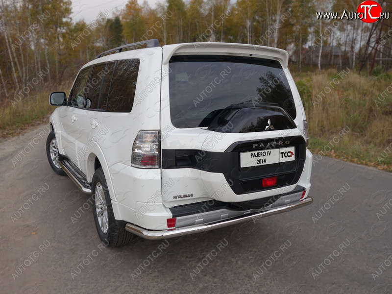 21 999 р. Защита задняя (центральная нержавейка 60,3 мм) ТСС Тюнинг  Mitsubishi Pajero  4 V90 (2014-2020) 2-ой рестайлинг  с доставкой в г. Майкоп