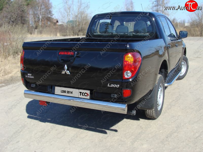 12 999 р. Защита задняя (центральная 120х60 мм) ТСС Тюнинг  Mitsubishi L200  4 (2013-2016)  рестайлинг (центральная)  с доставкой в г. Майкоп