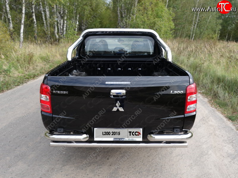 54 999 р. Защита кузова d76,1 мм (только для кузова) ТСС Тюнинг  Mitsubishi L200  5 KK,KL (2015-2019) дорестайлинг (нержавейка)  с доставкой в г. Майкоп