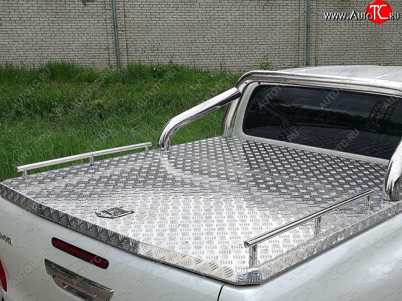 12 199 р. Рейлинги длинные ТСС Тюнинг  Mitsubishi L200  5 KK,KL (2015-2019) дорестайлинг (нержавеющая сталь)  с доставкой в г. Майкоп