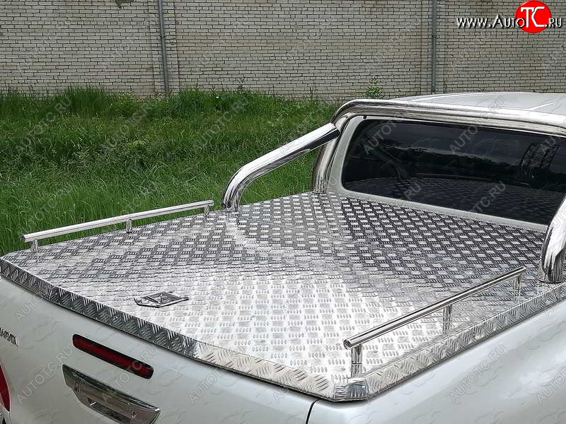 54 999 р. Защита кузова (для крышки) d71,6 мм ТСС Тюнинг  Mitsubishi L200  5 KK,KL (2015-2019) дорестайлинг (нержавейка)  с доставкой в г. Майкоп