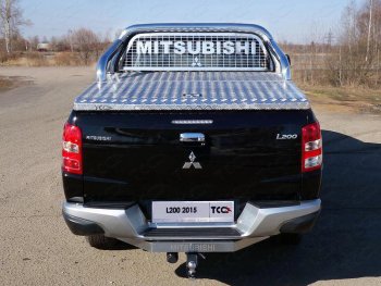 Защита кузова и заднего стекла (для крышки) d 76,1 мм ТСС Тюнинг Mitsubishi L200  5 KK,KL (2015-2019) дорестайлинг (нержавейка)