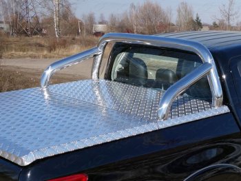 Защита кузова (для крышки) d71,6 мм ТСС Тюнинг Mitsubishi L200  5 KK,KL (2018-2022) рестайлинг (нержавейка)