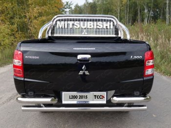 Защита кузова и заднего стекла (только для кузова) d 75*42 мм ТСС Тюнинг Mitsubishi L200  5 KK,KL (2018-2022) рестайлинг (нержавейка)
