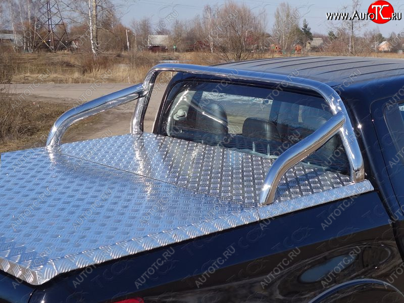 67 999 р. Защита кузова d 75х42 мм (для крышки) ТСС Тюнинг  Mitsubishi L200  5 KK,KL (2018-2022) рестайлинг (нержавейка)  с доставкой в г. Майкоп