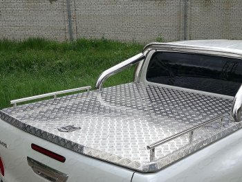 Рейлинги длинные ТСС Тюнинг Mitsubishi L200 5 KK,KL рестайлинг (2018-2022) (нержавейка)