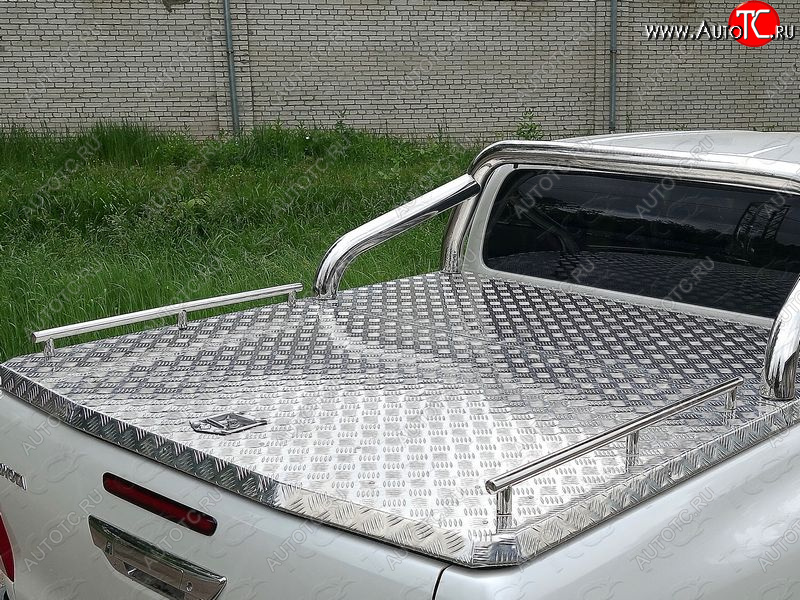 12 199 р. Рейлинги длинные ТСС Тюнинг Mitsubishi L200 5 KK,KL рестайлинг (2018-2022) (нержавейка)  с доставкой в г. Майкоп