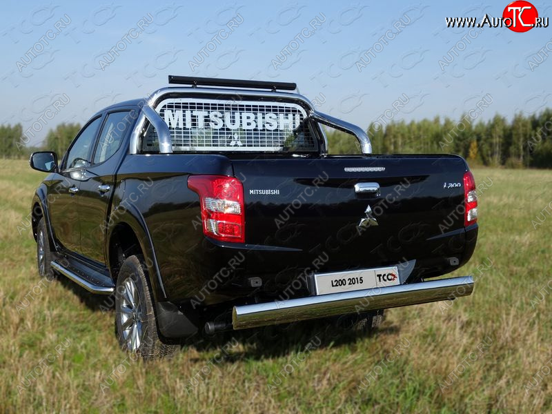 17 899 р. Защита задняя (центральная 120х60 мм) ТСС Тюнинг Mitsubishi L200 5 KK,KL рестайлинг (2018-2022) (центральная)  с доставкой в г. Майкоп