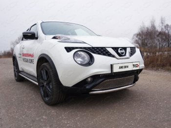 Защита переднего бампера нижняя d42,4 мм ТСС Тюнинг Nissan Juke  1 YF15 (2014-2020) рестайлинг (нержавейка)
