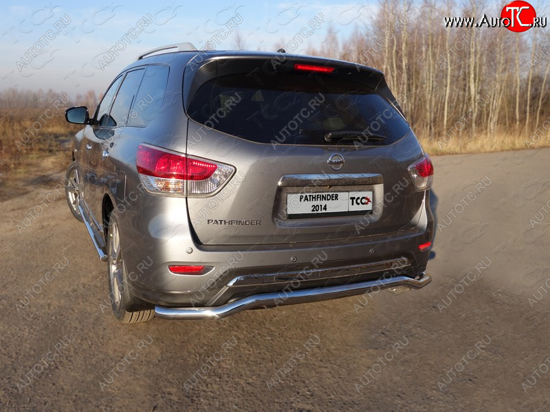 24 999 р. Защита задняя (нержавейка 60,3 мм) ТСС Тюнинг  Nissan Pathfinder  R52 (2012-2017) дорестайлинг  с доставкой в г. Майкоп