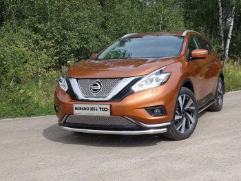 Защита переднего бампера нижняя d60,3 мм ТСС Тюнинг Nissan Murano  3 Z52 (2015-2022) дорестайлинг (нержавейка)