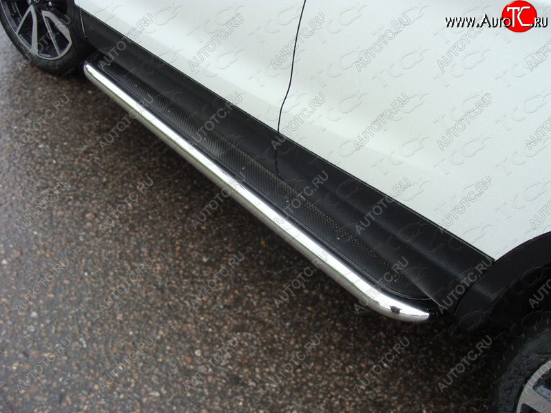 41 749 р. Пороги с площадкой 60,3 мм ТСС Тюнинг  Nissan Qashqai  2 (2013-2019) J11 дорестайлинг (нержавейка )  с доставкой в г. Майкоп