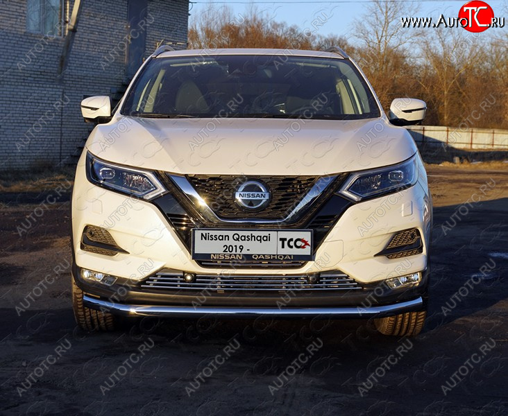19 999 р. Защита переднего бампера нижняя d60,3 мм ТСС Тюнинг  Nissan Qashqai  2 (2017-2022) J11 рестайлинг (нержавейка)  с доставкой в г. Майкоп