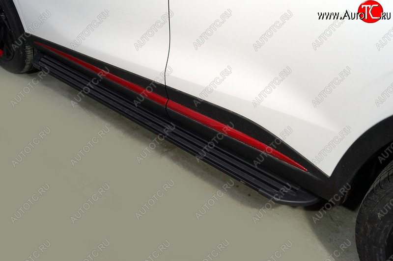 21 999 р. Пороги алюминиевые Slim Line ТСС Тюнинг  Omoda C5 (2021-2025) (Black)  с доставкой в г. Майкоп