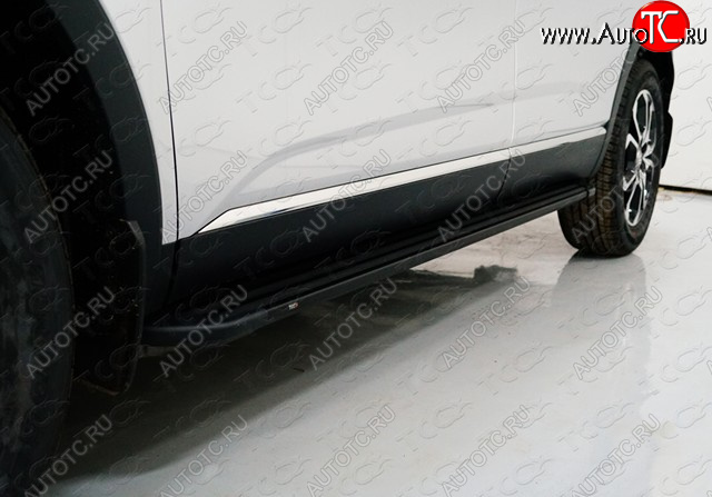 21 999 р. Пороги алюминиевые Slim Line ТСС Тюнинг  Renault Arkana (2019-2025) (Black )  с доставкой в г. Майкоп