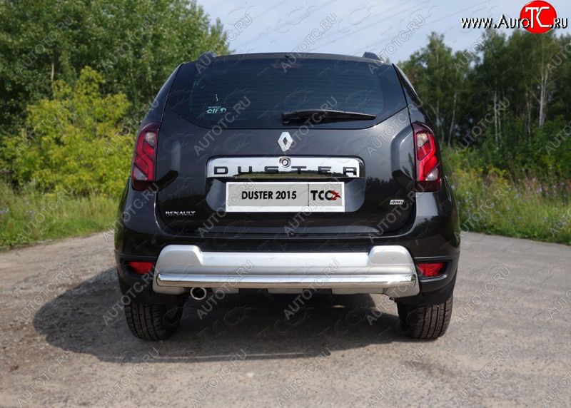 11 749 р. Защита задняя (нержавейка 60,3 мм) ТСС Тюнинг Renault Duster HS рестайлинг (2015-2021)  с доставкой в г. Майкоп