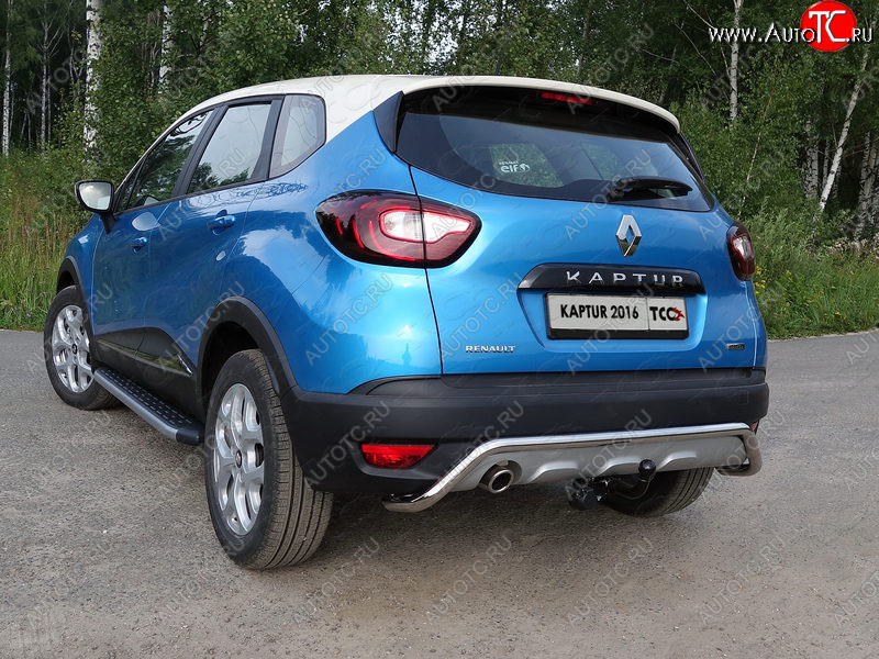 17 649 р. Защита задняя (нержавейка d42,4 мм), ТСС Тюнинг  Renault Kaptur (2016-2020) дорестайлинг  с доставкой в г. Майкоп