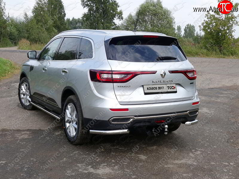 17 649 р. Защита заднего бампера (уголки, d60,3 мм) TCC  Renault Koleos  2 (2016-2025)  с доставкой в г. Майкоп