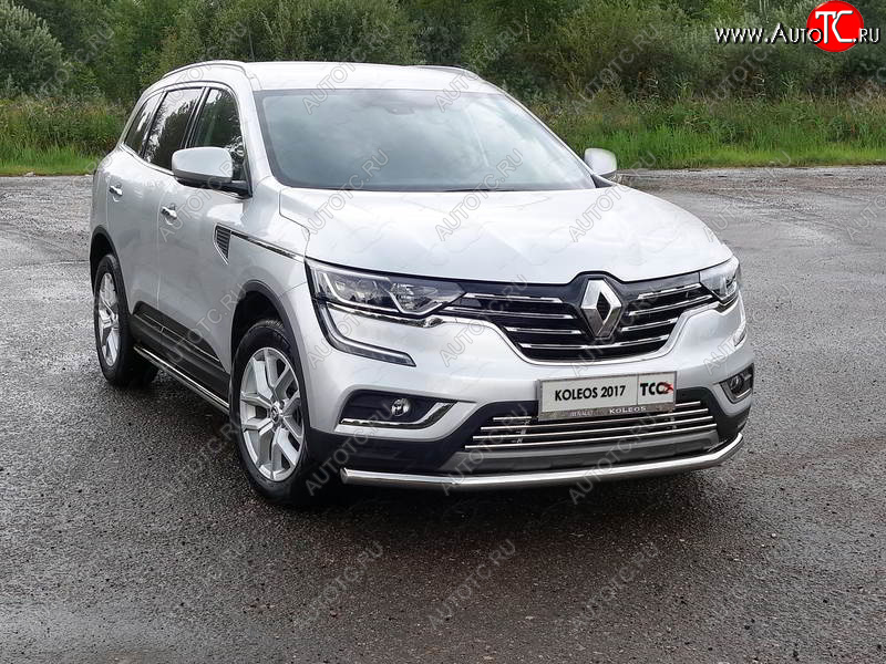 17 649 р. Защита переднего бампера нижняя d60,3 мм ТСС Тюнинг Renault Koleos 2 (2016-2025) (нержавейка)  с доставкой в г. Майкоп