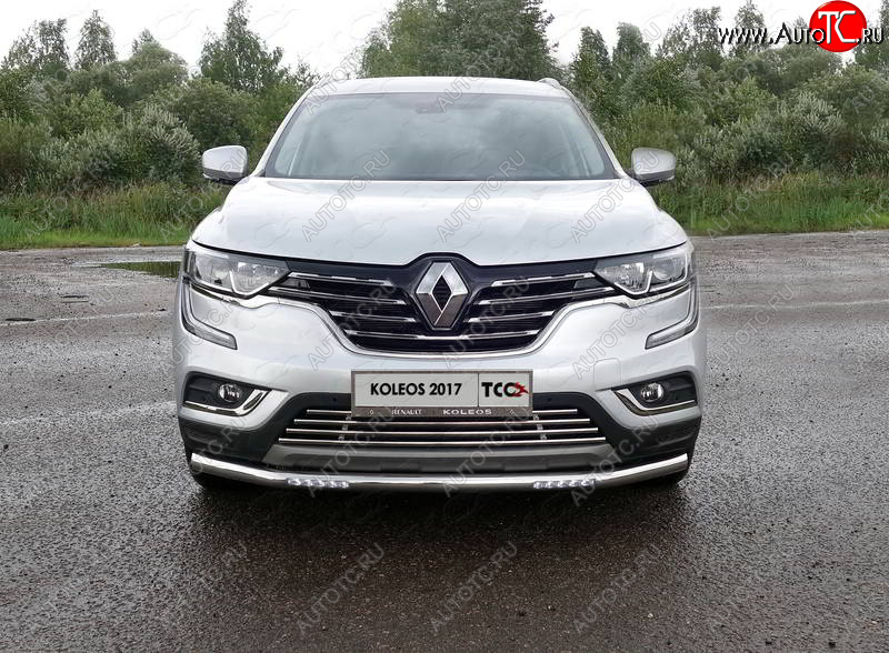 33 849 р. Защита переднего бампера нижняя с ДХО 60,3 мм ТСС Тюнинг Renault Koleos 2 (2016-2025) (нержавейка)  с доставкой в г. Майкоп